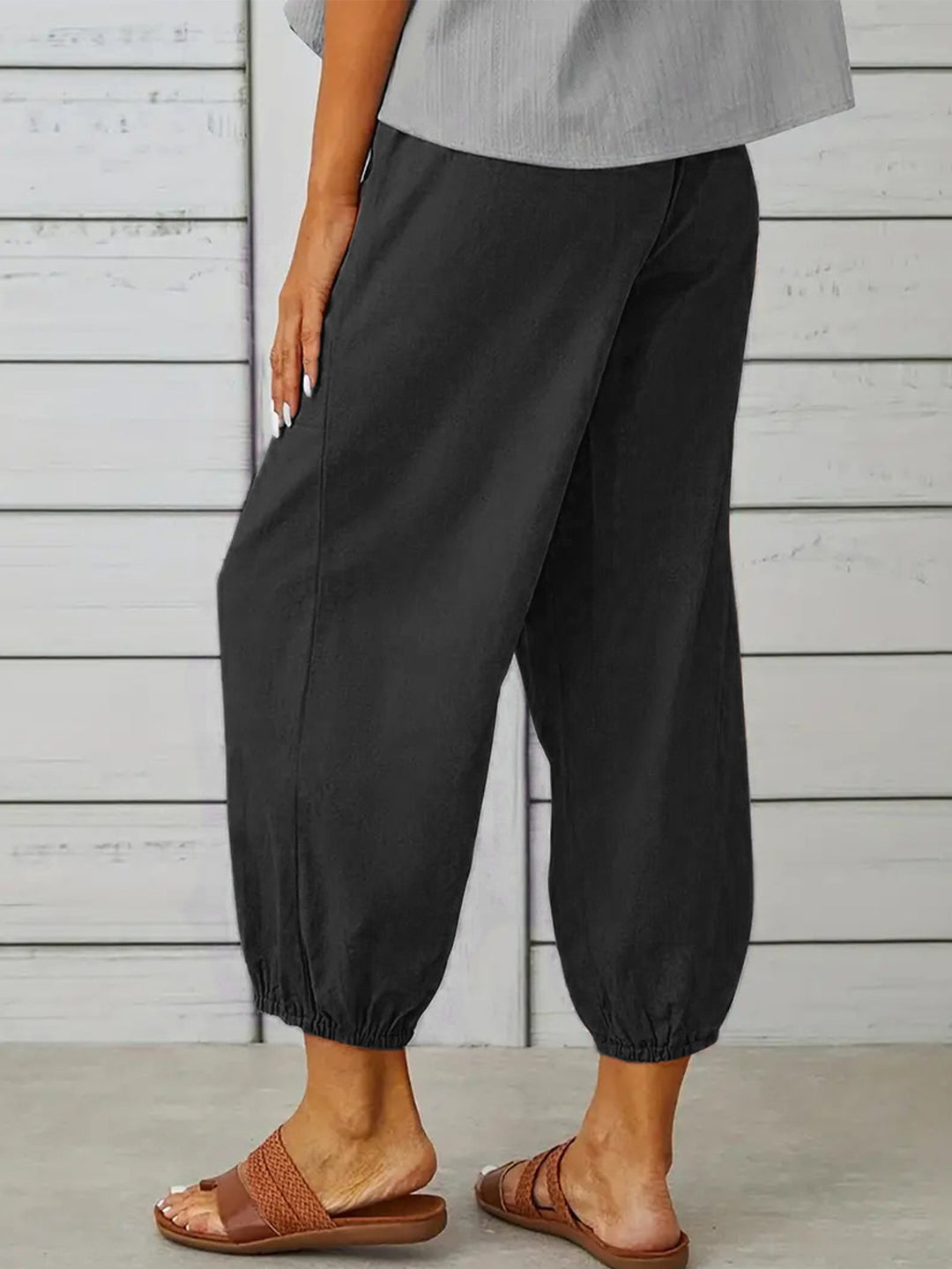 Decorative Button Cropped Pants-Trendsi-[option4]-[option5]-[option6]-[option7]-[option8]-Shop-Boutique-Clothing-for-Women-Online