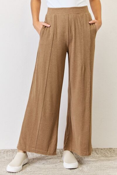 RISEN Ultra Soft Wide Leg Pants-Trendsi-Mocha-S-[option4]-[option5]-[option6]-[option7]-[option8]-Shop-Boutique-Clothing-for-Women-Online