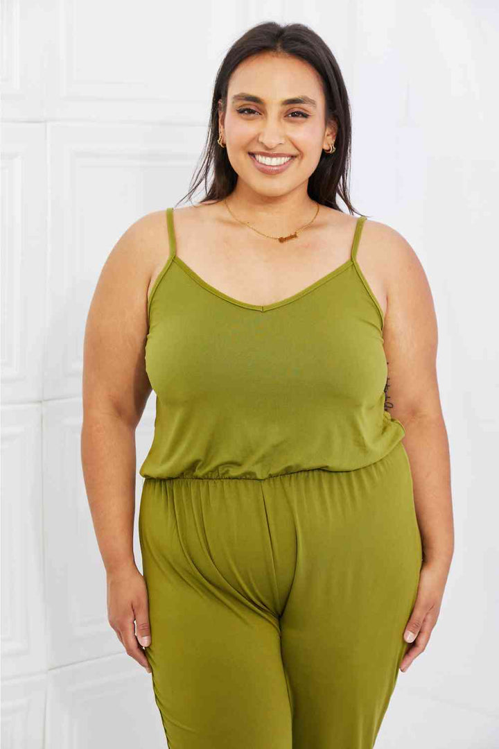 Capella Comfy Casual Full Size Solid Elastic Waistband Jumpsuit in Chartreuse-Trendsi-[option4]-[option5]-[option6]-[option7]-[option8]-Shop-Boutique-Clothing-for-Women-Online