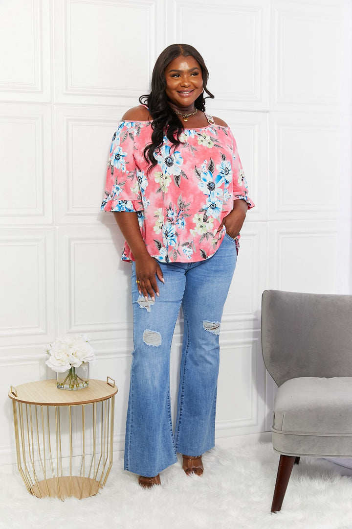 Sew In Love Fresh Take Floral Cold-Shoulder Top-Trendsi-[option4]-[option5]-[option6]-[option7]-[option8]-Shop-Boutique-Clothing-for-Women-Online
