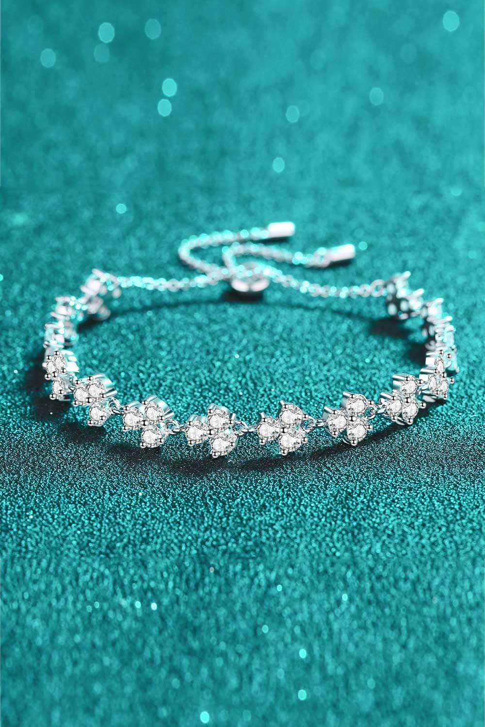 4.2 Carat Adjustable Moissanite Bracelet-Trendsi-Silver-One Size-[option4]-[option5]-[option6]-[option7]-[option8]-Shop-Boutique-Clothing-for-Women-Online