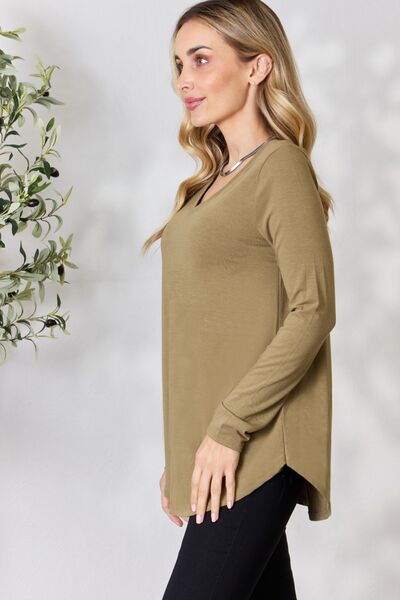 Zenana V-Neck Long Sleeve T-Shirt-Trendsi-[option4]-[option5]-[option6]-[option7]-[option8]-Shop-Boutique-Clothing-for-Women-Online