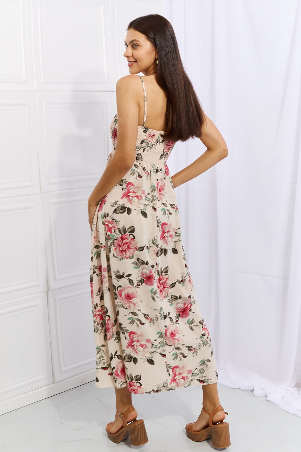 OneTheLand Hold Me Tight Sleevless Floral Maxi Dress in Pink-Trendsi-[option4]-[option5]-[option6]-[option7]-[option8]-Shop-Boutique-Clothing-for-Women-Online