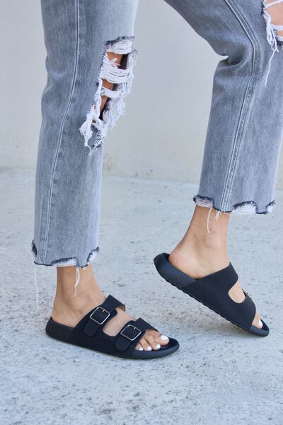 Forever Link Double Buckle Open Toe Sandals-Trendsi-[option4]-[option5]-[option6]-[option7]-[option8]-Shop-Boutique-Clothing-for-Women-Online