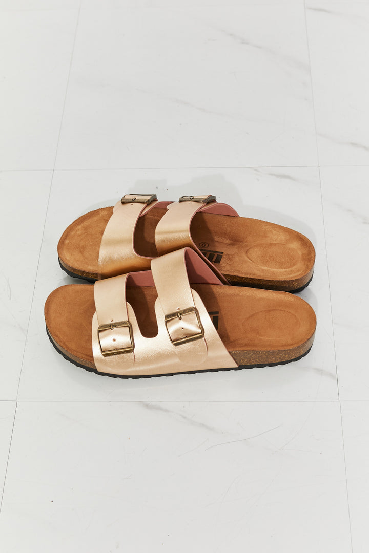 MMShoes Best Life Double-Banded Slide Sandal in Gold-Trendsi-[option4]-[option5]-[option6]-[option7]-[option8]-Shop-Boutique-Clothing-for-Women-Online