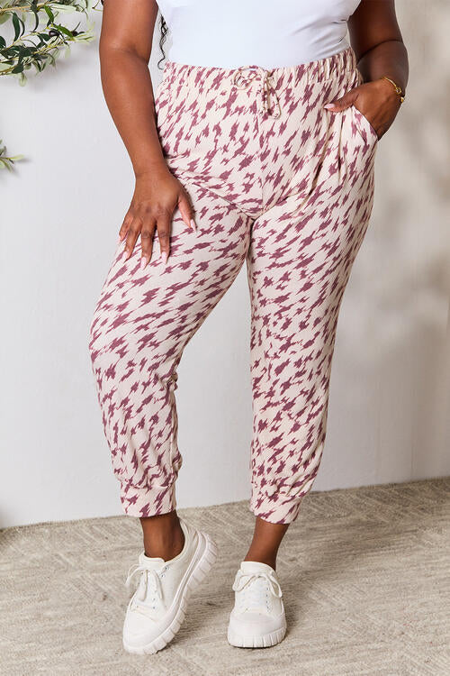 Heimish Printed Drawstring Joggers-Trendsi-Burgundy-S-[option4]-[option5]-[option6]-[option7]-[option8]-Shop-Boutique-Clothing-for-Women-Online