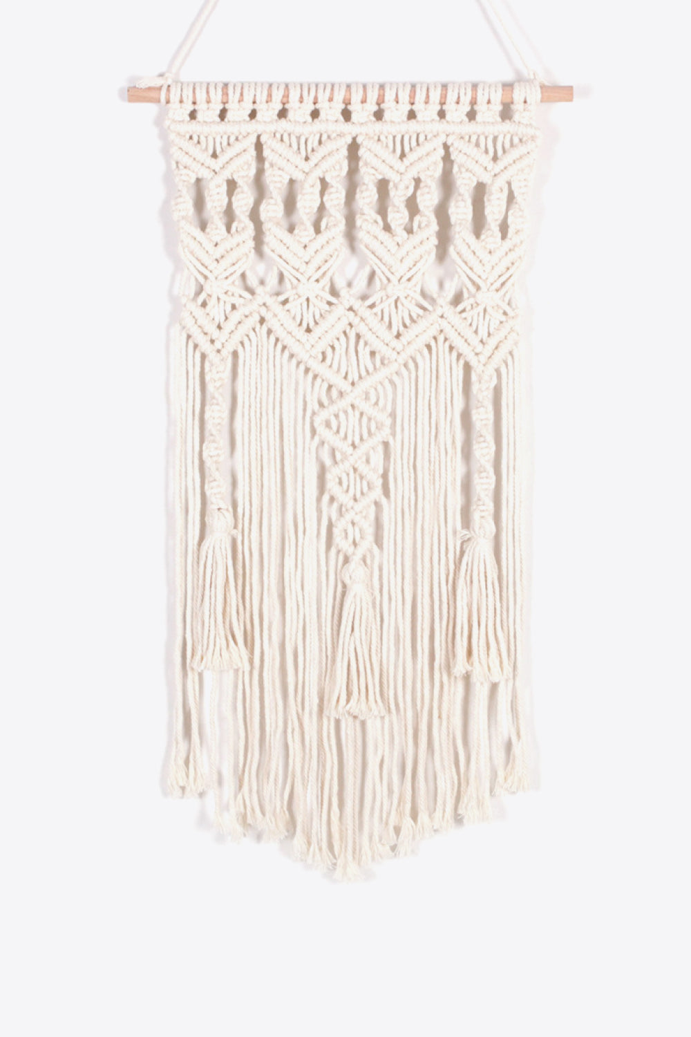 Macrame Bohemian Hand Woven Fringe Wall Hanging-Trendsi-Cream-One Size-[option4]-[option5]-[option6]-[option7]-[option8]-Shop-Boutique-Clothing-for-Women-Online