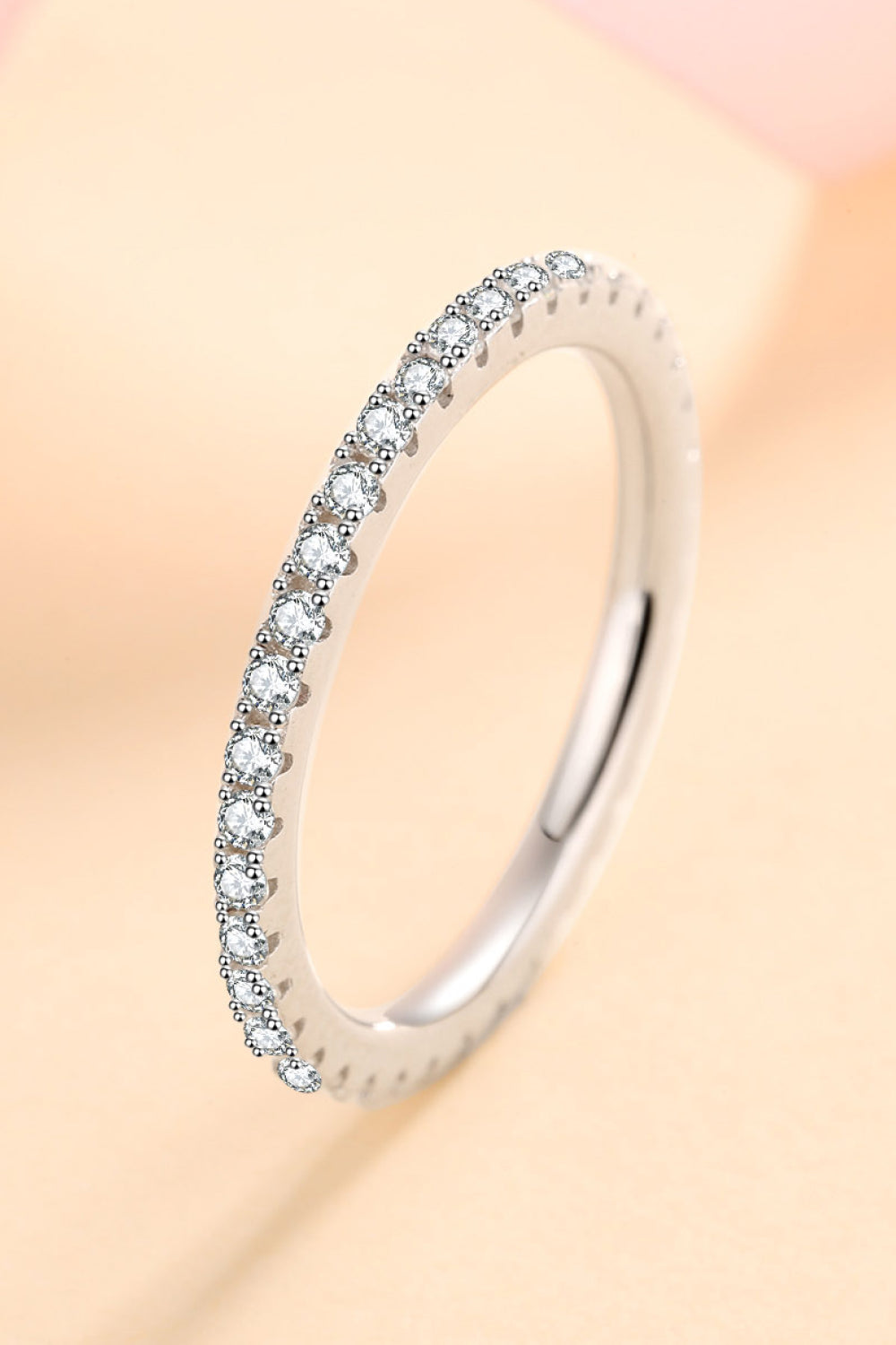 Curious Time 925 Sterling Silver Moissanite Ring-Trendsi-[option4]-[option5]-[option6]-[option7]-[option8]-Shop-Boutique-Clothing-for-Women-Online