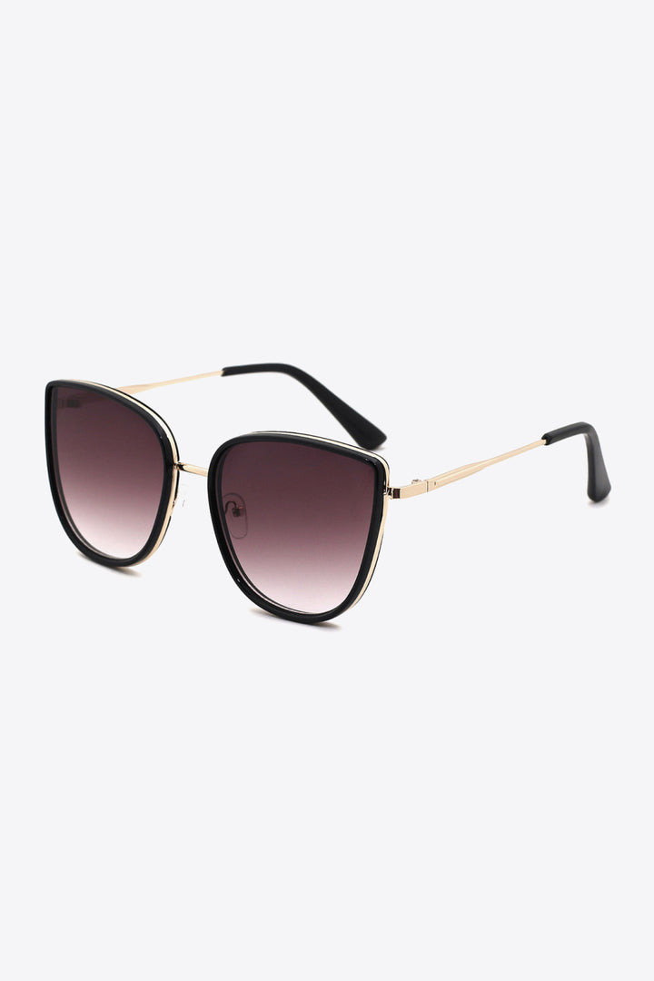Full Rim Metal-Plastic Hybrid Frame Sunglasses-Trendsi-Black-One Size-[option4]-[option5]-[option6]-[option7]-[option8]-Shop-Boutique-Clothing-for-Women-Online