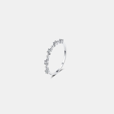 Moissanite 925 Sterling Silver Ring-Trendsi-Silver-4-[option4]-[option5]-[option6]-[option7]-[option8]-Shop-Boutique-Clothing-for-Women-Online