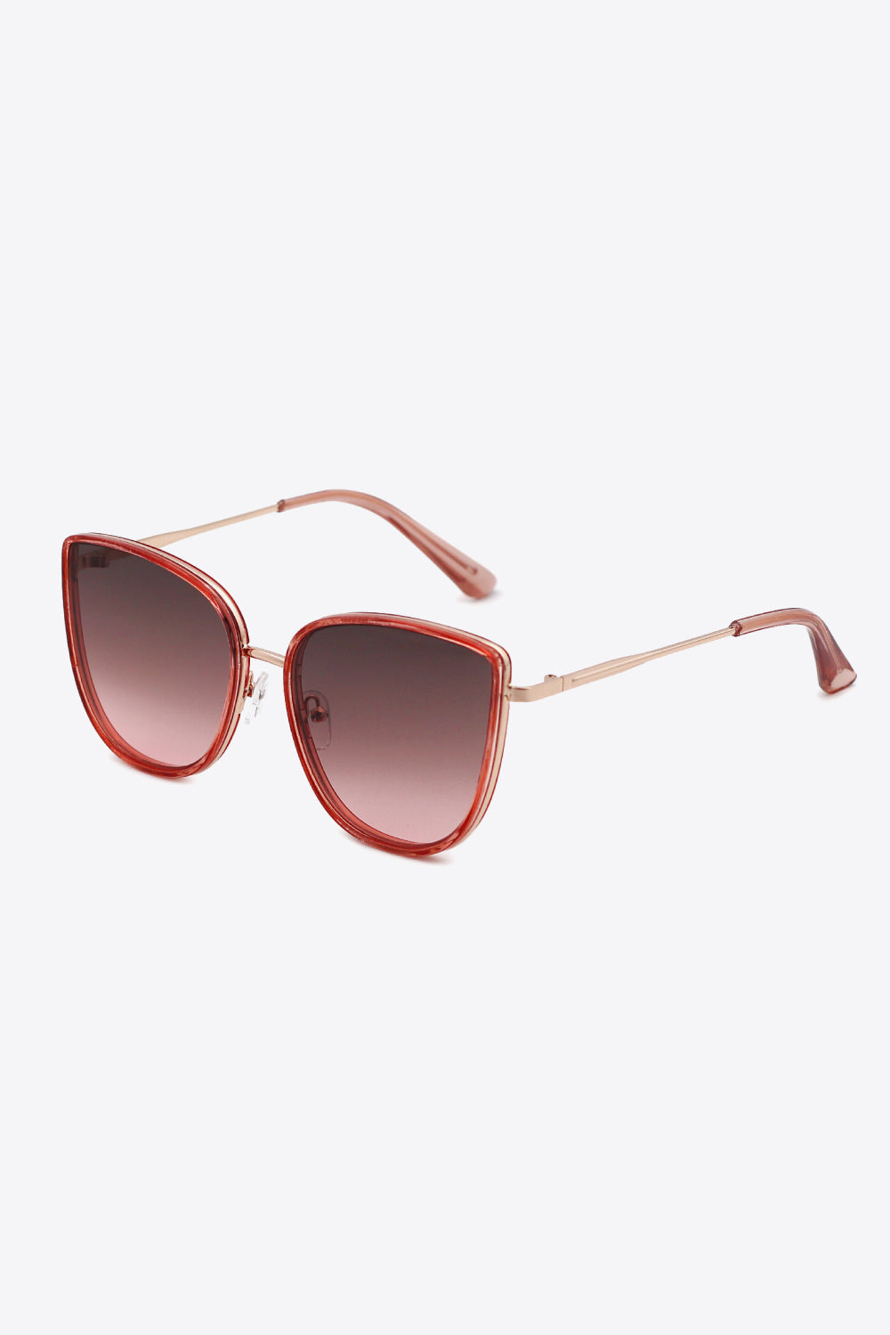 Full Rim Metal-Plastic Hybrid Frame Sunglasses-Trendsi-Wine-One Size-[option4]-[option5]-[option6]-[option7]-[option8]-Shop-Boutique-Clothing-for-Women-Online