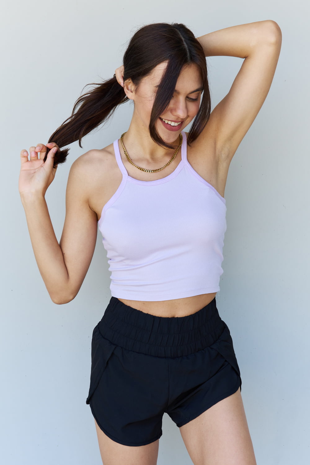 Ninexis Everyday Staple Soft Modal Short Strap Ribbed Tank Top in Lavender-Trendsi-[option4]-[option5]-[option6]-[option7]-[option8]-Shop-Boutique-Clothing-for-Women-Online