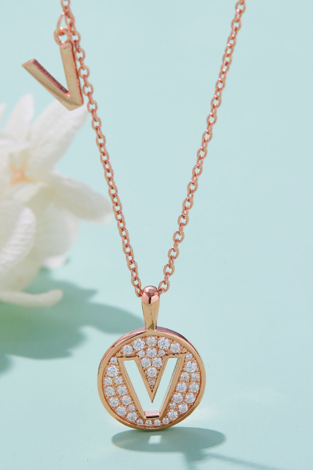 Moissanite U to Z Pendant Necklace-Trendsi-V-One Size-[option4]-[option5]-[option6]-[option7]-[option8]-Shop-Boutique-Clothing-for-Women-Online