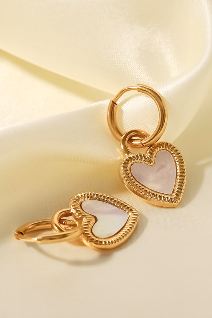 Inlaid Shell Heart Drop Earrings-Trendsi-Gold-One Size-[option4]-[option5]-[option6]-[option7]-[option8]-Shop-Boutique-Clothing-for-Women-Online