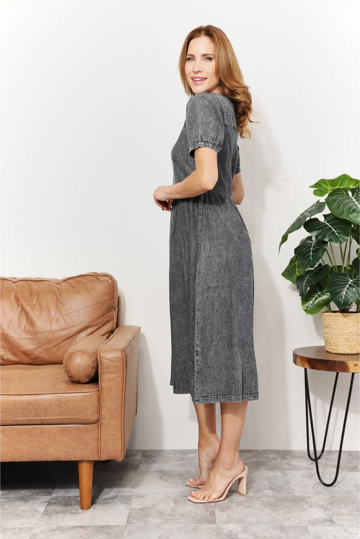 And The Why Washed Chambray Midi Dress-Trendsi-[option4]-[option5]-[option6]-[option7]-[option8]-Shop-Boutique-Clothing-for-Women-Online