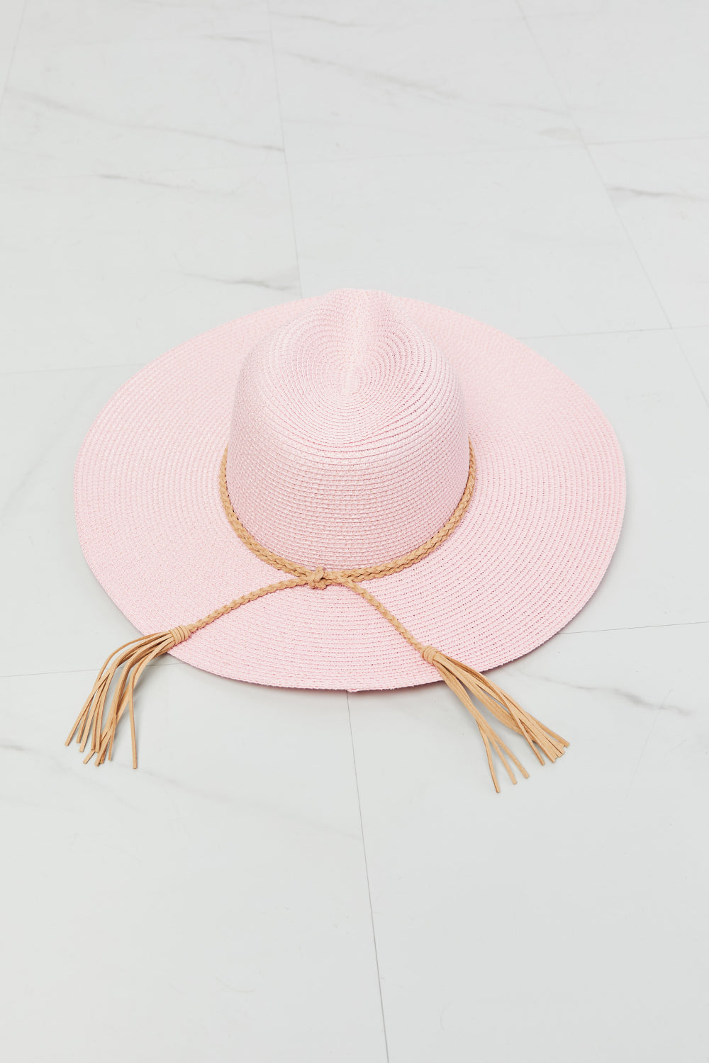 Fame Route To Paradise Straw Hat-Trendsi-Carnation Pink-One Size-[option4]-[option5]-[option6]-[option7]-[option8]-Shop-Boutique-Clothing-for-Women-Online