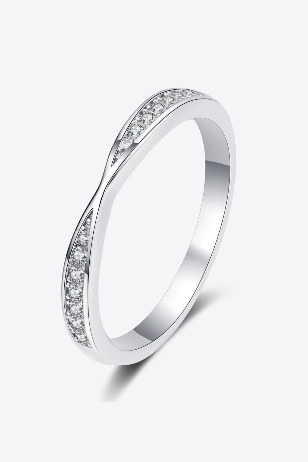 Moissanite Rhodium-Plated Ring-Trendsi-Silver-4-[option4]-[option5]-[option6]-[option7]-[option8]-Shop-Boutique-Clothing-for-Women-Online