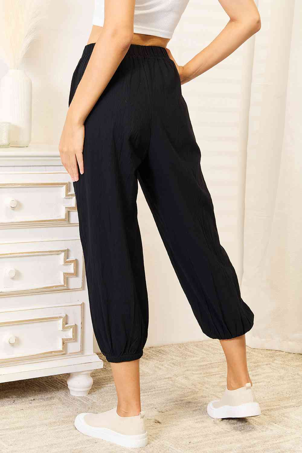Double Take Decorative Button Cropped Pants-Trendsi-[option4]-[option5]-[option6]-[option7]-[option8]-Shop-Boutique-Clothing-for-Women-Online