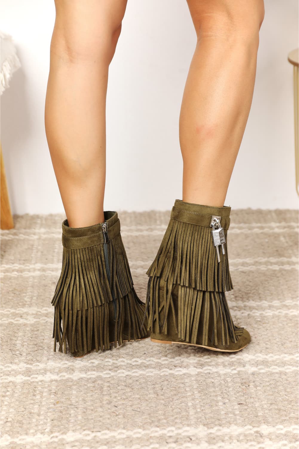 Legend Women's Tassel Wedge Heel Ankle Booties-Trendsi-[option4]-[option5]-[option6]-[option7]-[option8]-Shop-Boutique-Clothing-for-Women-Online