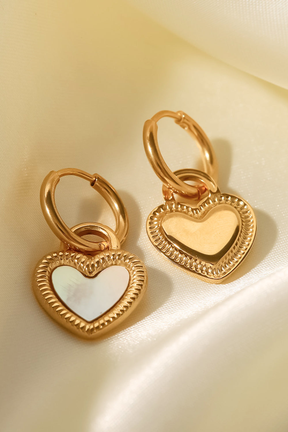 Inlaid Shell Heart Drop Earrings-Trendsi-Gold-One Size-[option4]-[option5]-[option6]-[option7]-[option8]-Shop-Boutique-Clothing-for-Women-Online