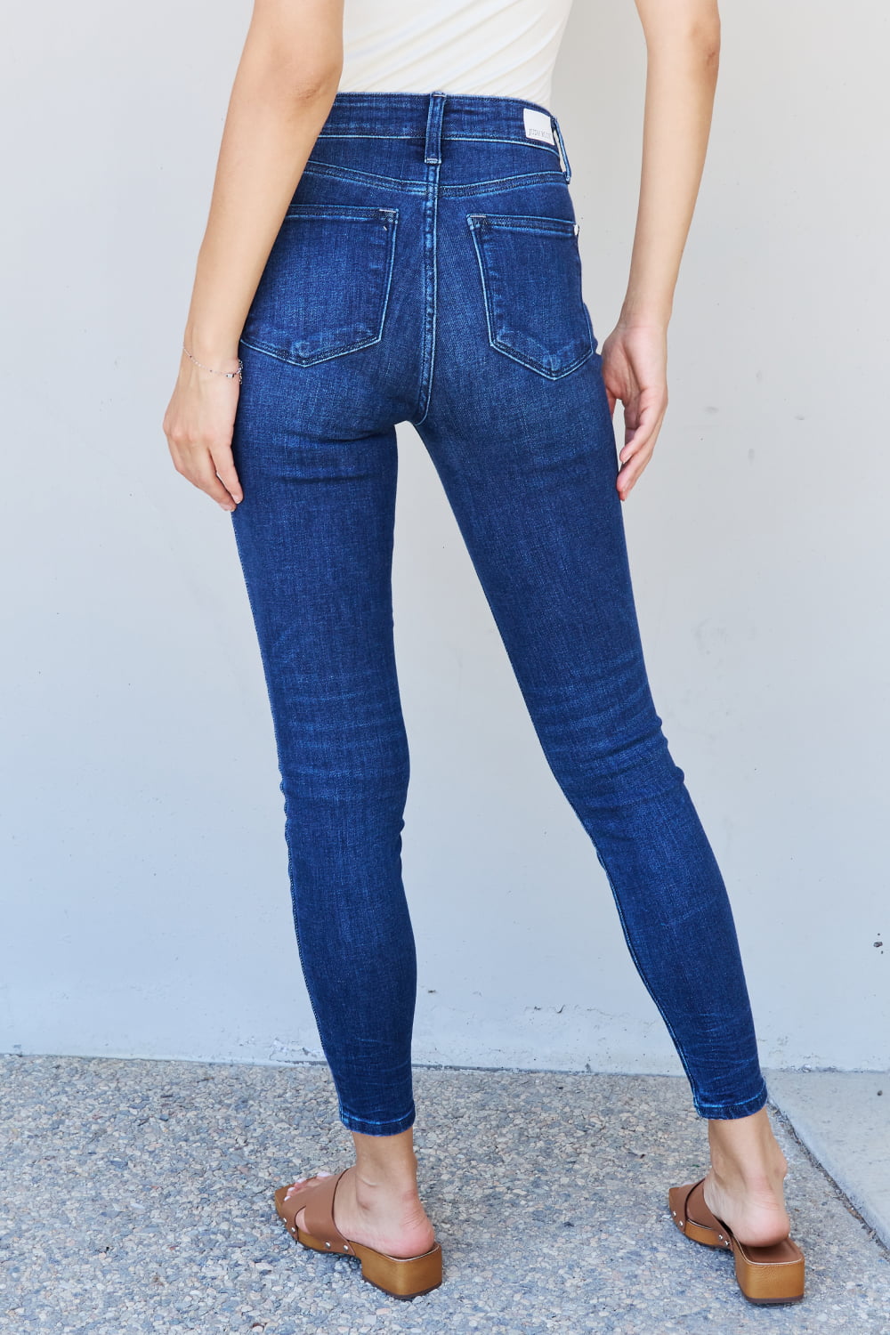 Judy Blue Marie Mid Rise Crinkle Ankle Detail Skinny Jeans-Trendsi-[option4]-[option5]-[option6]-[option7]-[option8]-Shop-Boutique-Clothing-for-Women-Online