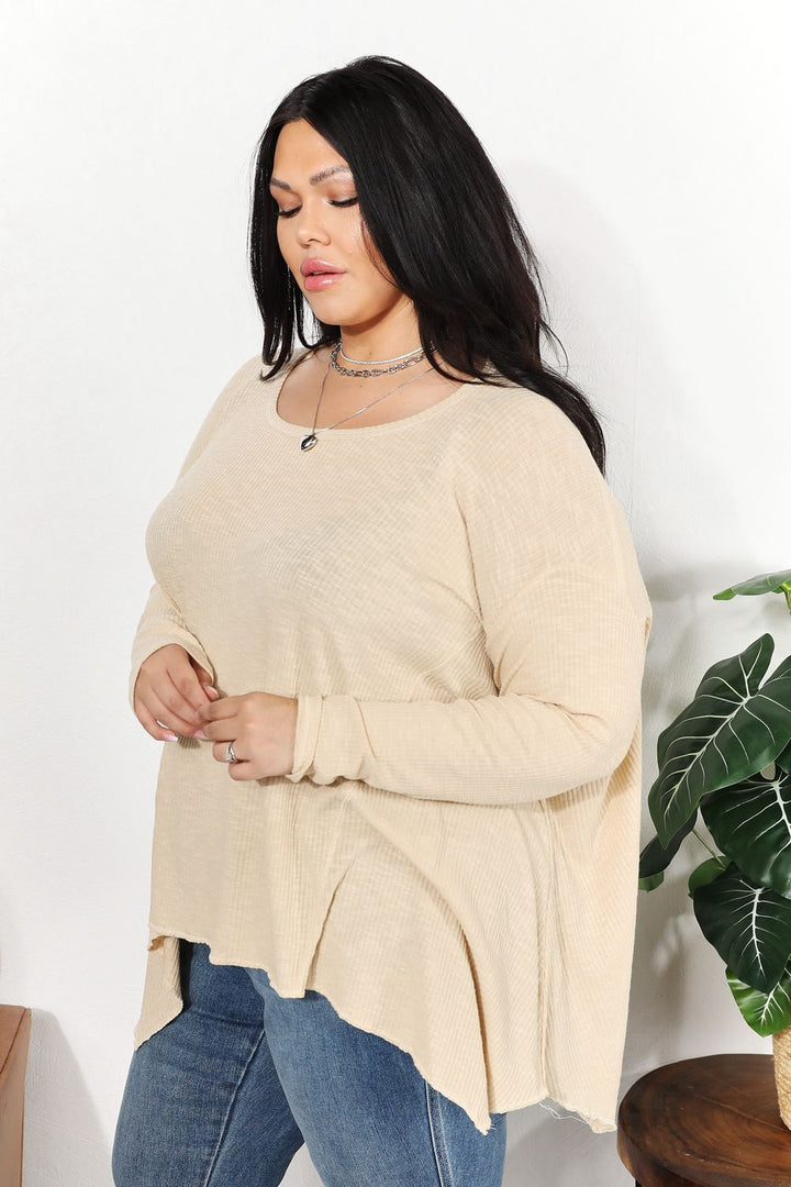 HEYSON Oversized Super Soft Ribbed Top-Trendsi-[option4]-[option5]-[option6]-[option7]-[option8]-Shop-Boutique-Clothing-for-Women-Online