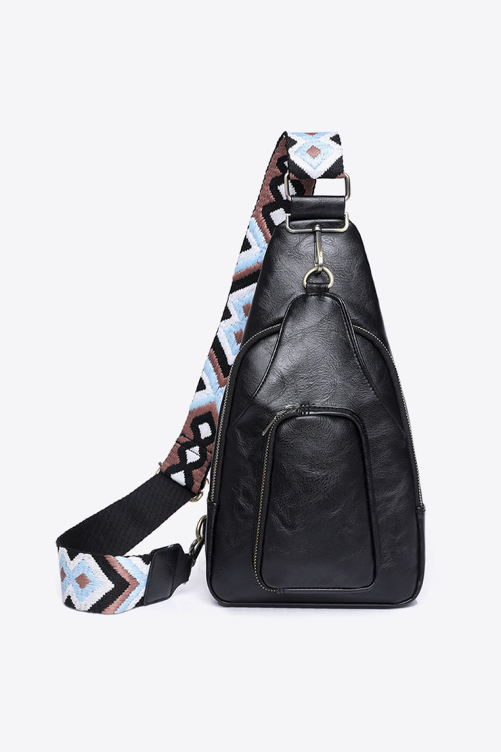 Take A Trip PU Leather Sling Bag-Trendsi-Black-One Size-[option4]-[option5]-[option6]-[option7]-[option8]-Shop-Boutique-Clothing-for-Women-Online