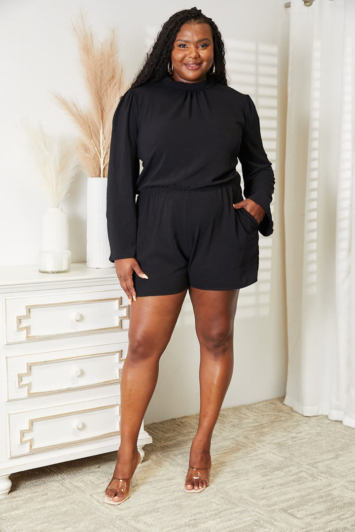 Culture Code Open Back Romper with Pockets-Trendsi-[option4]-[option5]-[option6]-[option7]-[option8]-Shop-Boutique-Clothing-for-Women-Online