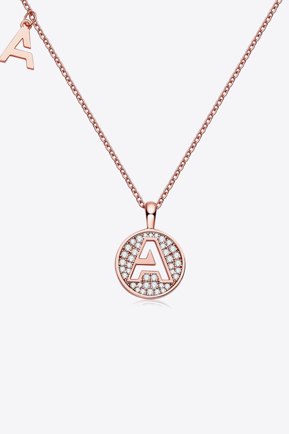 Moissanite A to J Pendant Necklace-Trendsi-A-One Size-[option4]-[option5]-[option6]-[option7]-[option8]-Shop-Boutique-Clothing-for-Women-Online