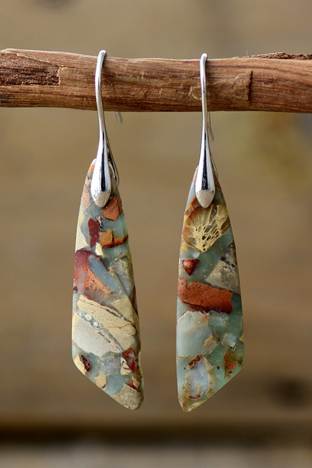 Handmade Natural Stone Dangle Earrings-Trendsi-[option4]-[option5]-[option6]-[option7]-[option8]-Shop-Boutique-Clothing-for-Women-Online