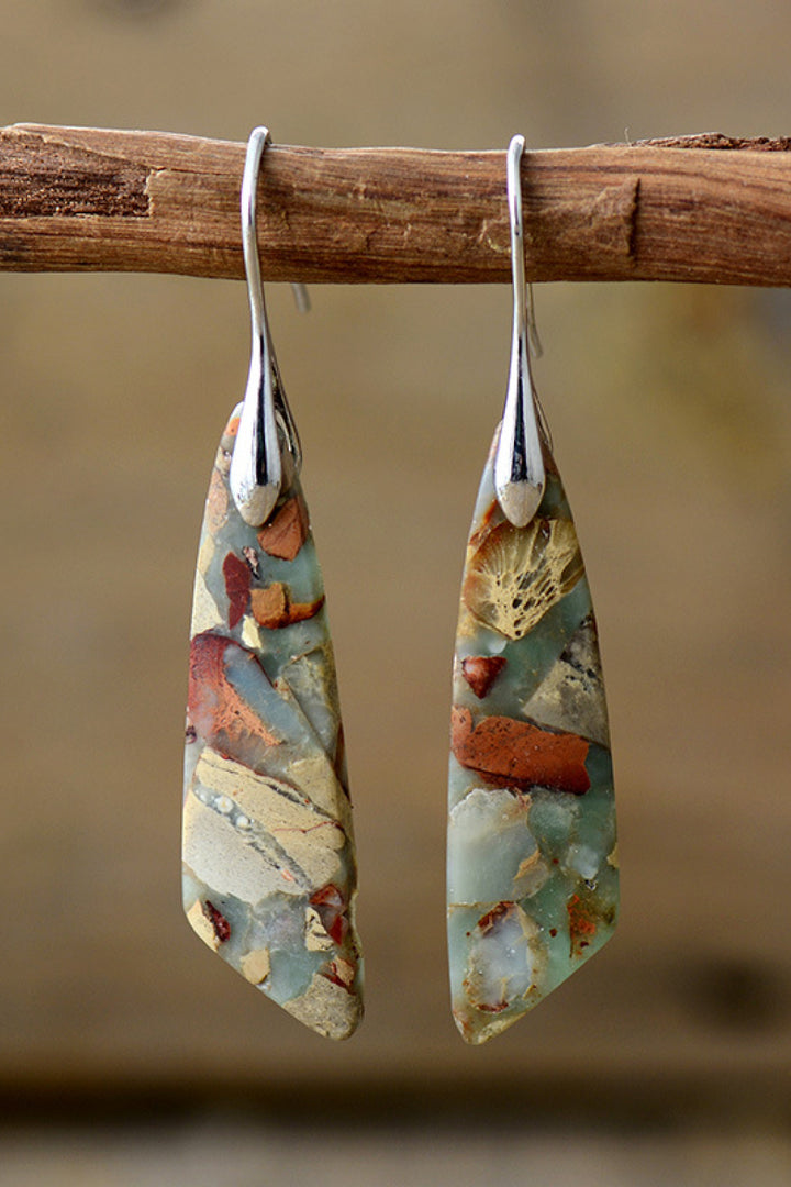 Handmade Natural Stone Dangle Earrings-Trendsi-[option4]-[option5]-[option6]-[option7]-[option8]-Shop-Boutique-Clothing-for-Women-Online