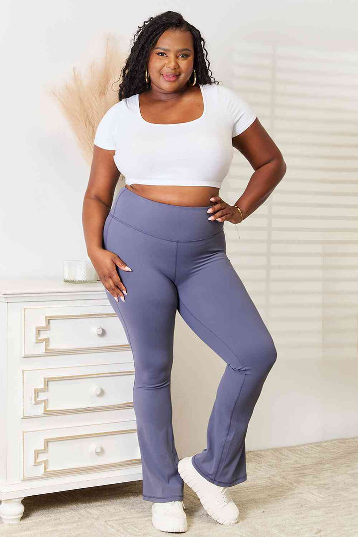 Basic Bae Wide Waistband Bootcut Sports Pants-Trendsi-[option4]-[option5]-[option6]-[option7]-[option8]-Shop-Boutique-Clothing-for-Women-Online