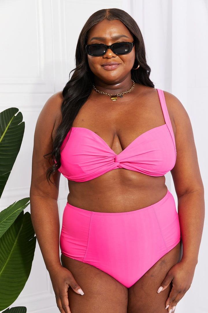 Marina West Swim Take A Dip Twist High-Rise Bikini in Pink-Trendsi-[option4]-[option5]-[option6]-[option7]-[option8]-Shop-Boutique-Clothing-for-Women-Online