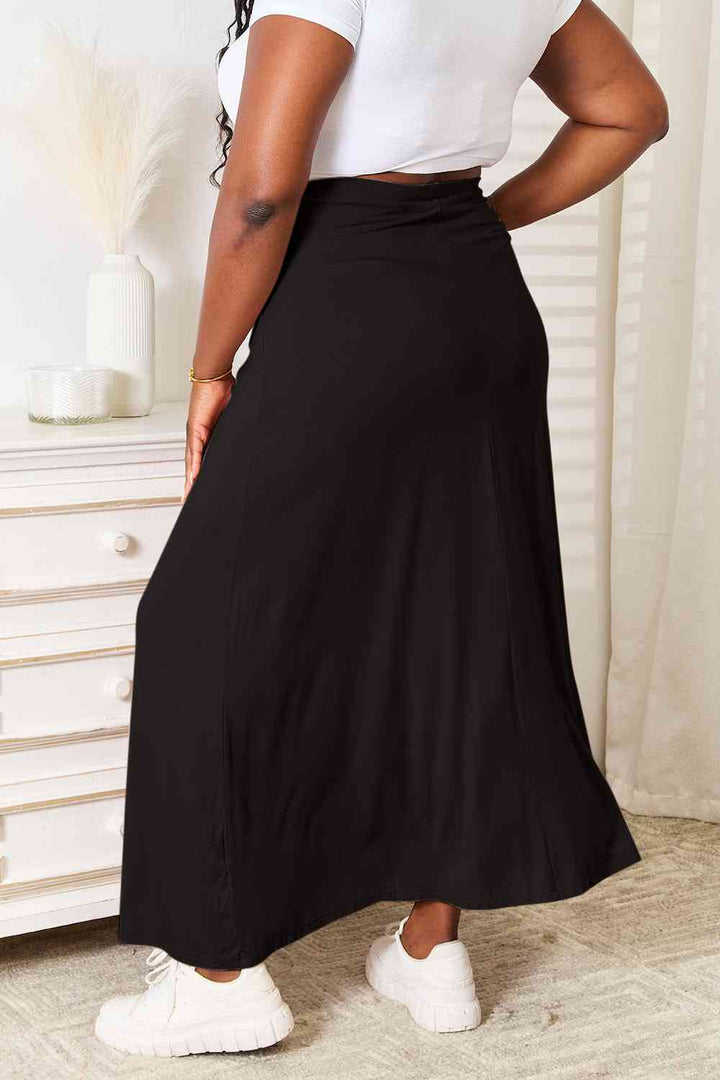 Double Take Soft Rayon Drawstring Waist Maxi Skirt Rayon-Trendsi-[option4]-[option5]-[option6]-[option7]-[option8]-Shop-Boutique-Clothing-for-Women-Online