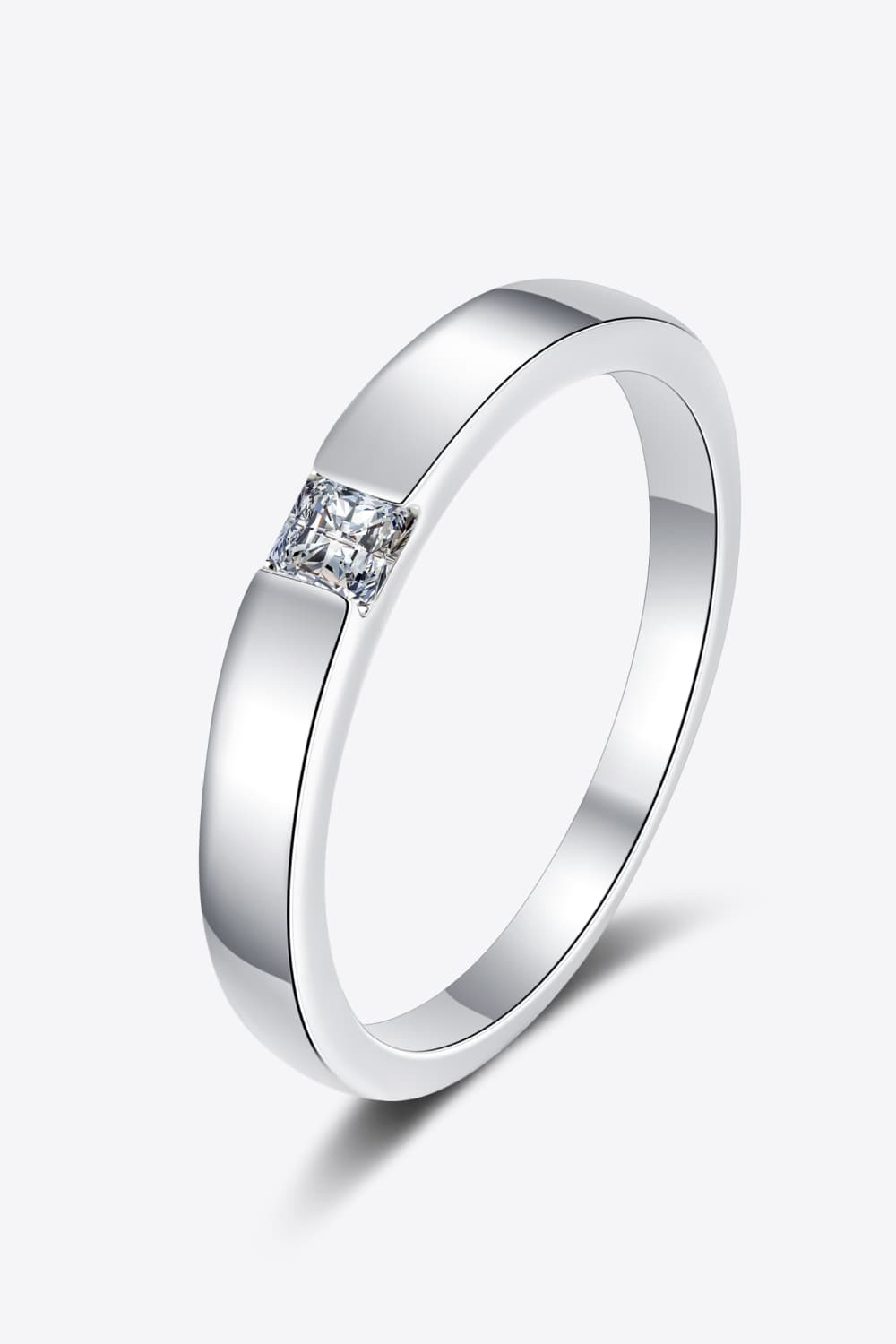 Inlaid Moissanite Rhodium-Plated Ring-Trendsi-[option4]-[option5]-[option6]-[option7]-[option8]-Shop-Boutique-Clothing-for-Women-Online