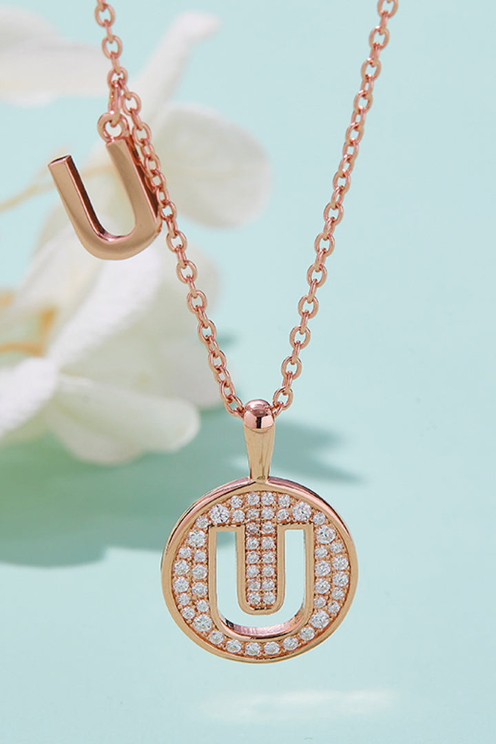 Moissanite U to Z Pendant Necklace-Trendsi-U-One Size-[option4]-[option5]-[option6]-[option7]-[option8]-Shop-Boutique-Clothing-for-Women-Online