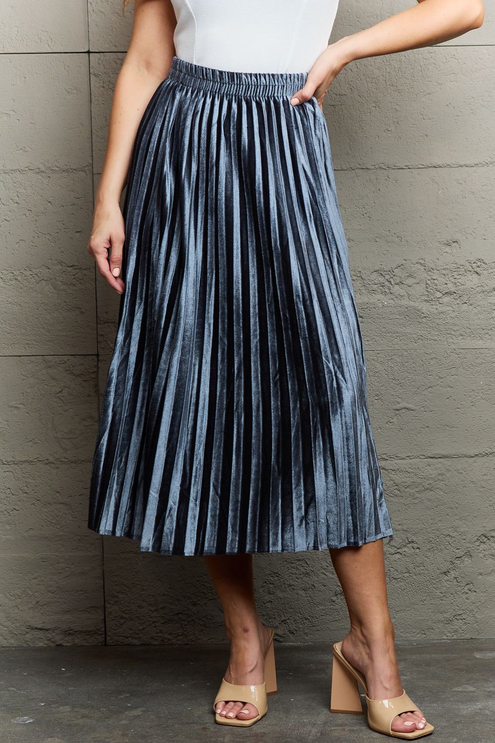 Ninexis Accordion Pleated Flowy Midi Skirt-Trendsi-Cloudy Blue-One Size-[option4]-[option5]-[option6]-[option7]-[option8]-Shop-Boutique-Clothing-for-Women-Online