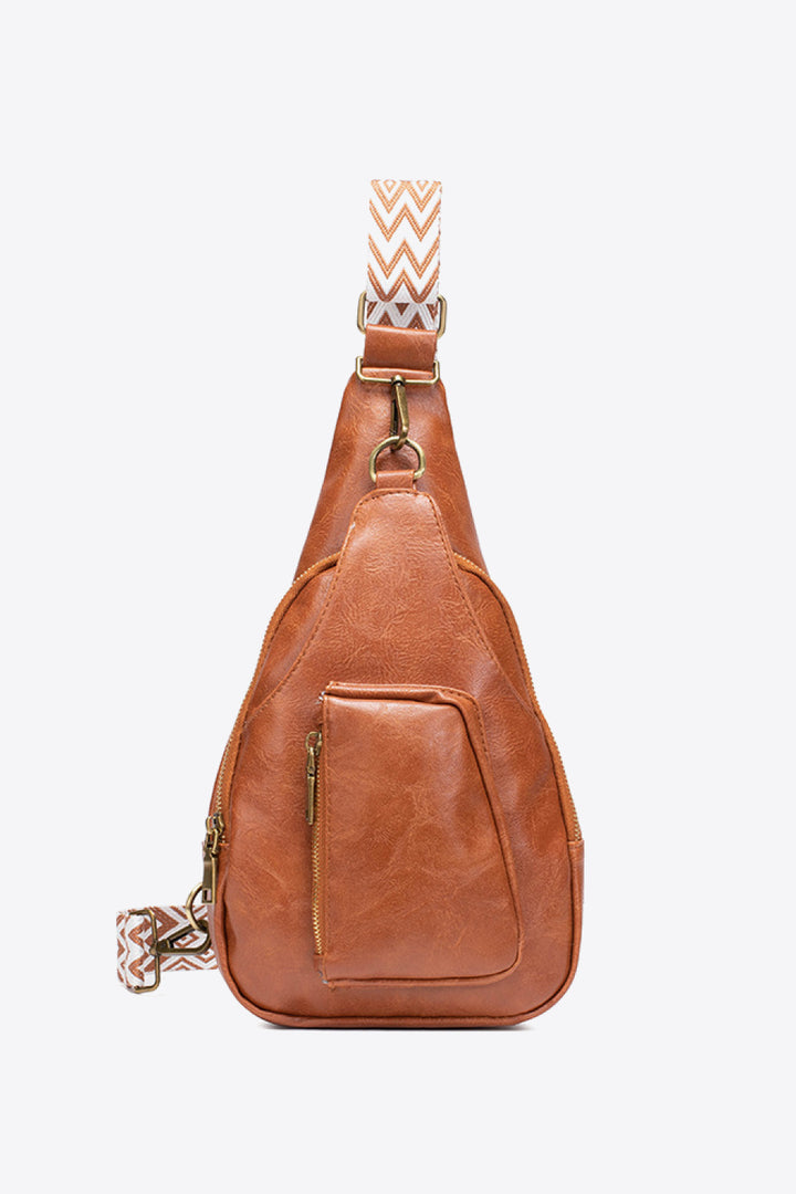 All The Feels Vegan Leather Sling Bag-Trendsi-Brown-One Size-[option4]-[option5]-[option6]-[option7]-[option8]-Shop-Boutique-Clothing-for-Women-Online