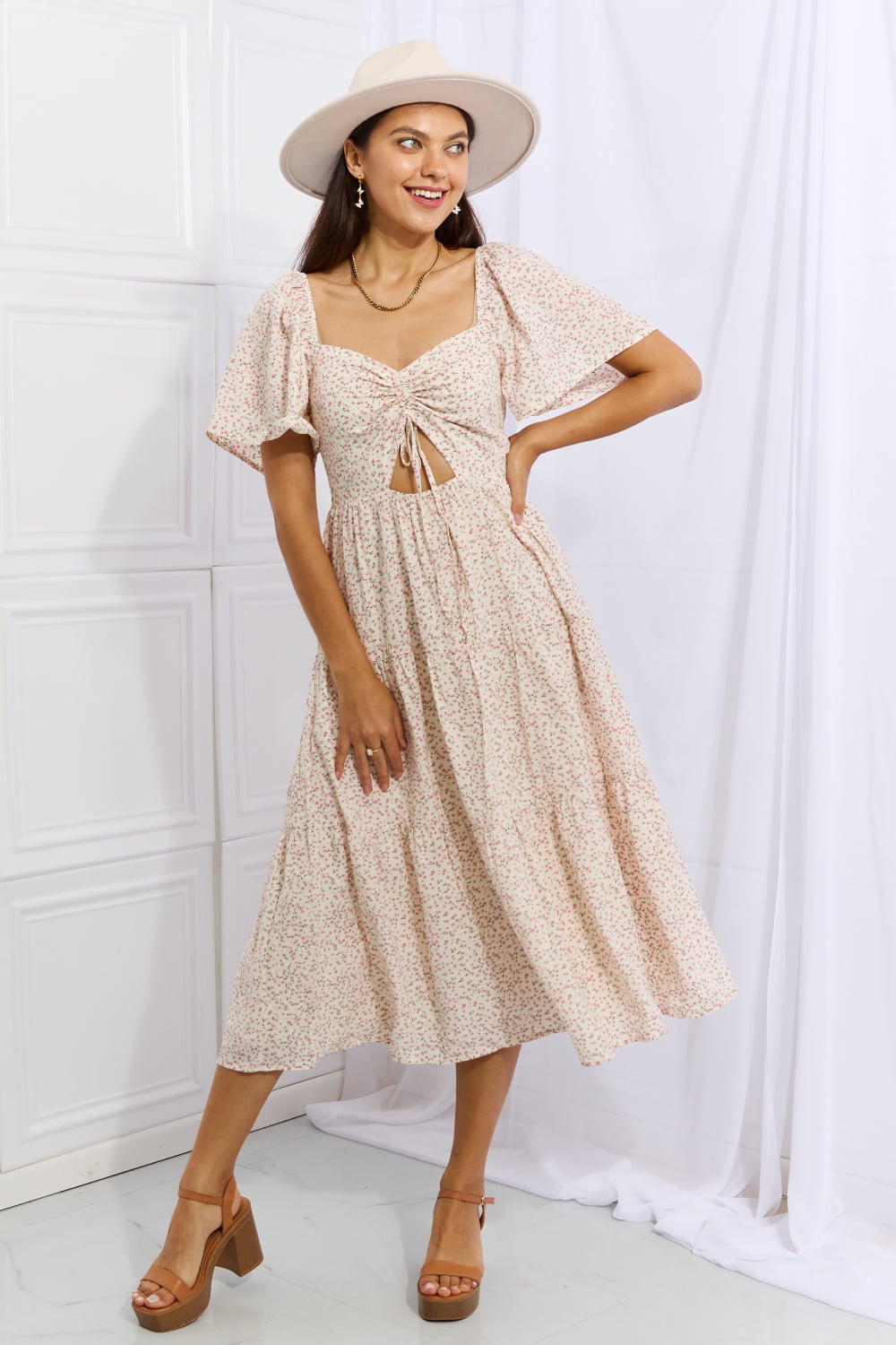 HEYSON Let It Grow Floral Tiered Ruffle Midi Dress-Trendsi-Floral-S-[option4]-[option5]-[option6]-[option7]-[option8]-Shop-Boutique-Clothing-for-Women-Online