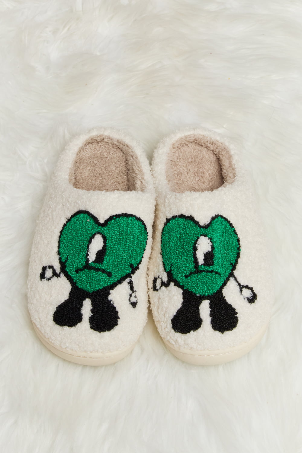 Melody Love Heart Print Plush Slippers-Trendsi-[option4]-[option5]-[option6]-[option7]-[option8]-Shop-Boutique-Clothing-for-Women-Online