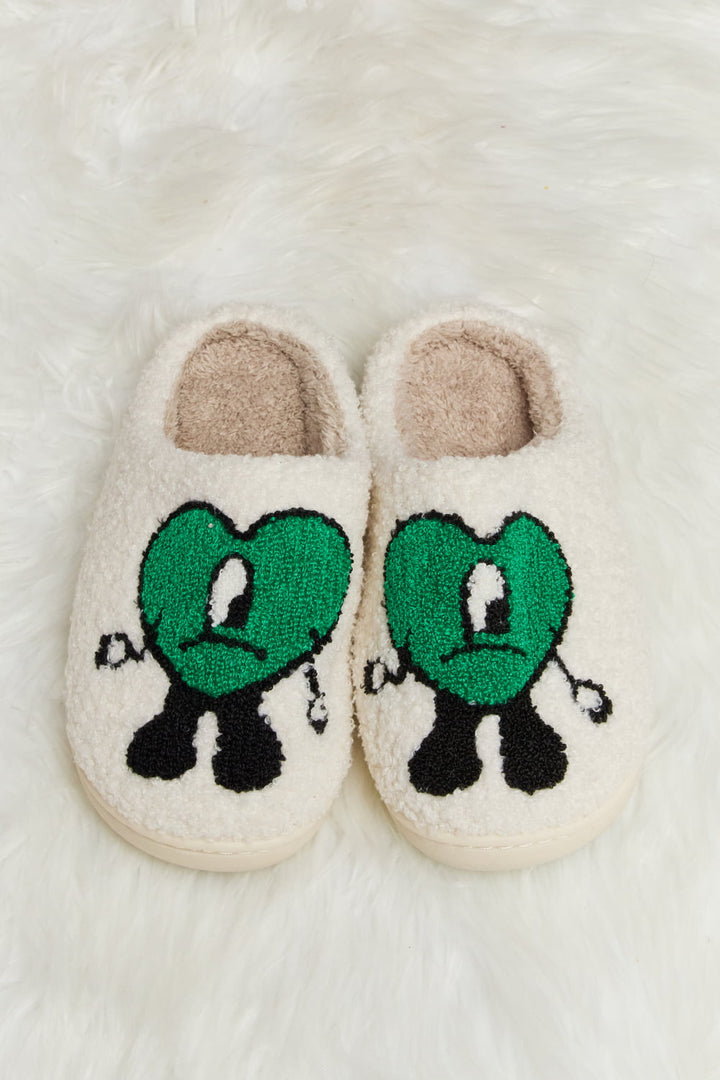 Melody Love Heart Print Plush Slippers-Trendsi-[option4]-[option5]-[option6]-[option7]-[option8]-Shop-Boutique-Clothing-for-Women-Online