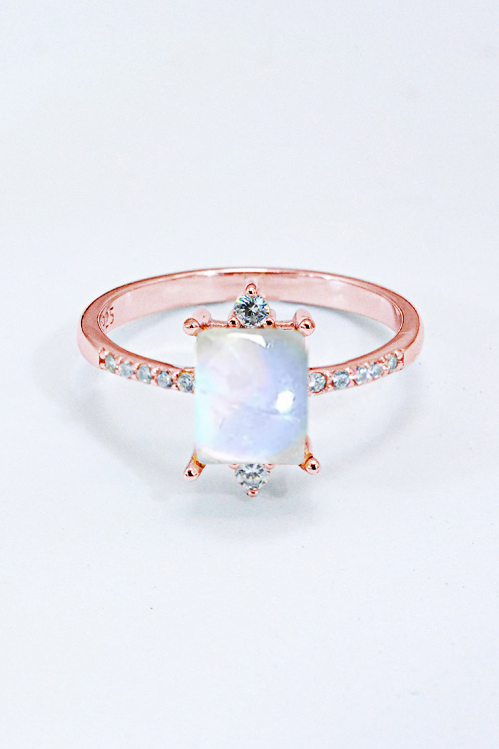 925 Sterling Silver Square Moonstone Ring-Trendsi-Rose Gold-6-[option4]-[option5]-[option6]-[option7]-[option8]-Shop-Boutique-Clothing-for-Women-Online