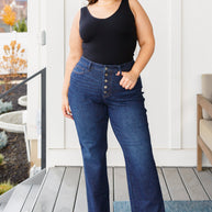 Judy Blue Arlo High Rise Button-Fly Straight Jeans-Womens-Ave Shops-[option4]-[option5]-[option6]-[option7]-[option8]-Shop-Boutique-Clothing-for-Women-Online