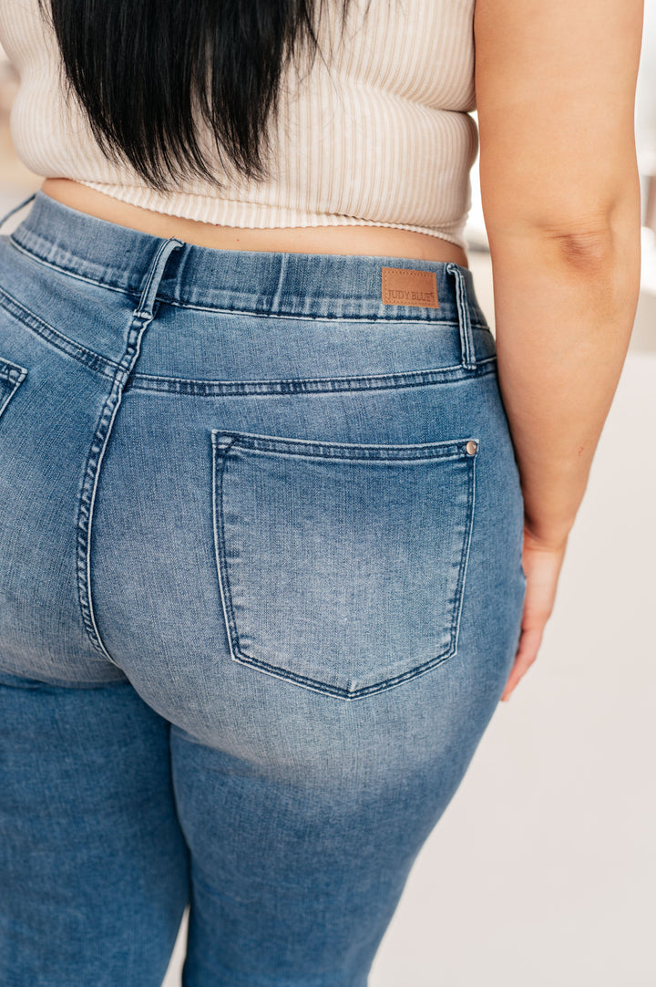 Judy Blue Emily High Rise Cool Denim Pull On Capri Jeans-Womens-Ave Shops-[option4]-[option5]-[option6]-[option7]-[option8]-Shop-Boutique-Clothing-for-Women-Online
