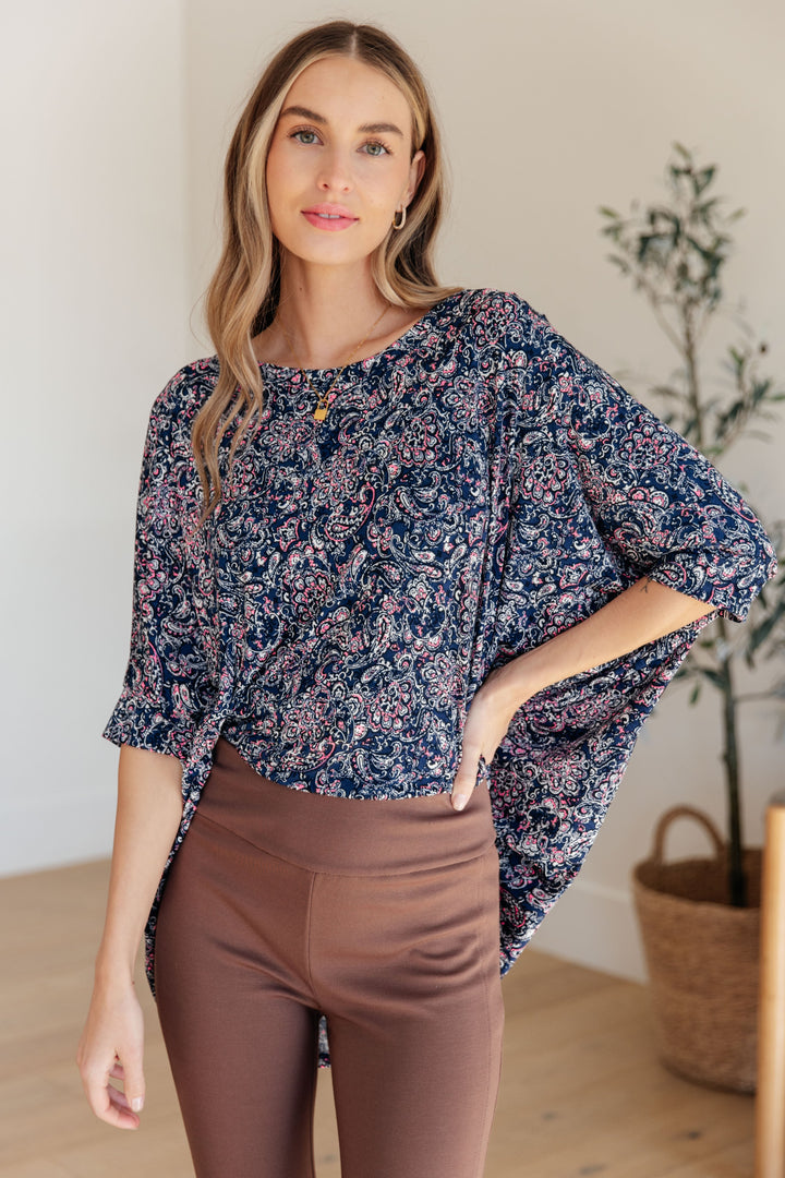 Essential Blouse in Navy Paisley-Womens-Ave Shops-[option4]-[option5]-[option6]-[option7]-[option8]-Shop-Boutique-Clothing-for-Women-Online