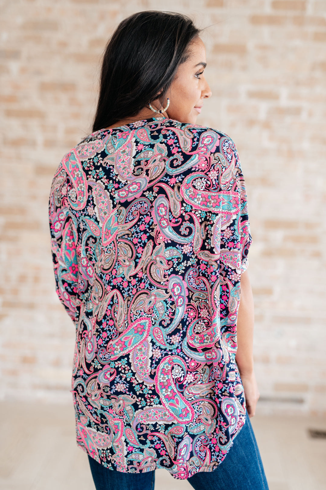 Essentially You Top in Pink Paisley-Tops-Ave Shops-[option4]-[option5]-[option6]-[option7]-[option8]-Shop-Boutique-Clothing-for-Women-Online