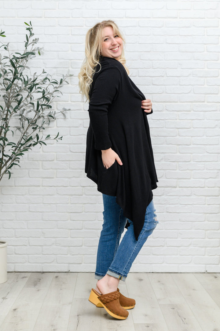 Ever Soft Cascade Cardigan With Pockets In Black-Womens-Ave Shops-[option4]-[option5]-[option6]-[option7]-[option8]-Shop-Boutique-Clothing-for-Women-Online