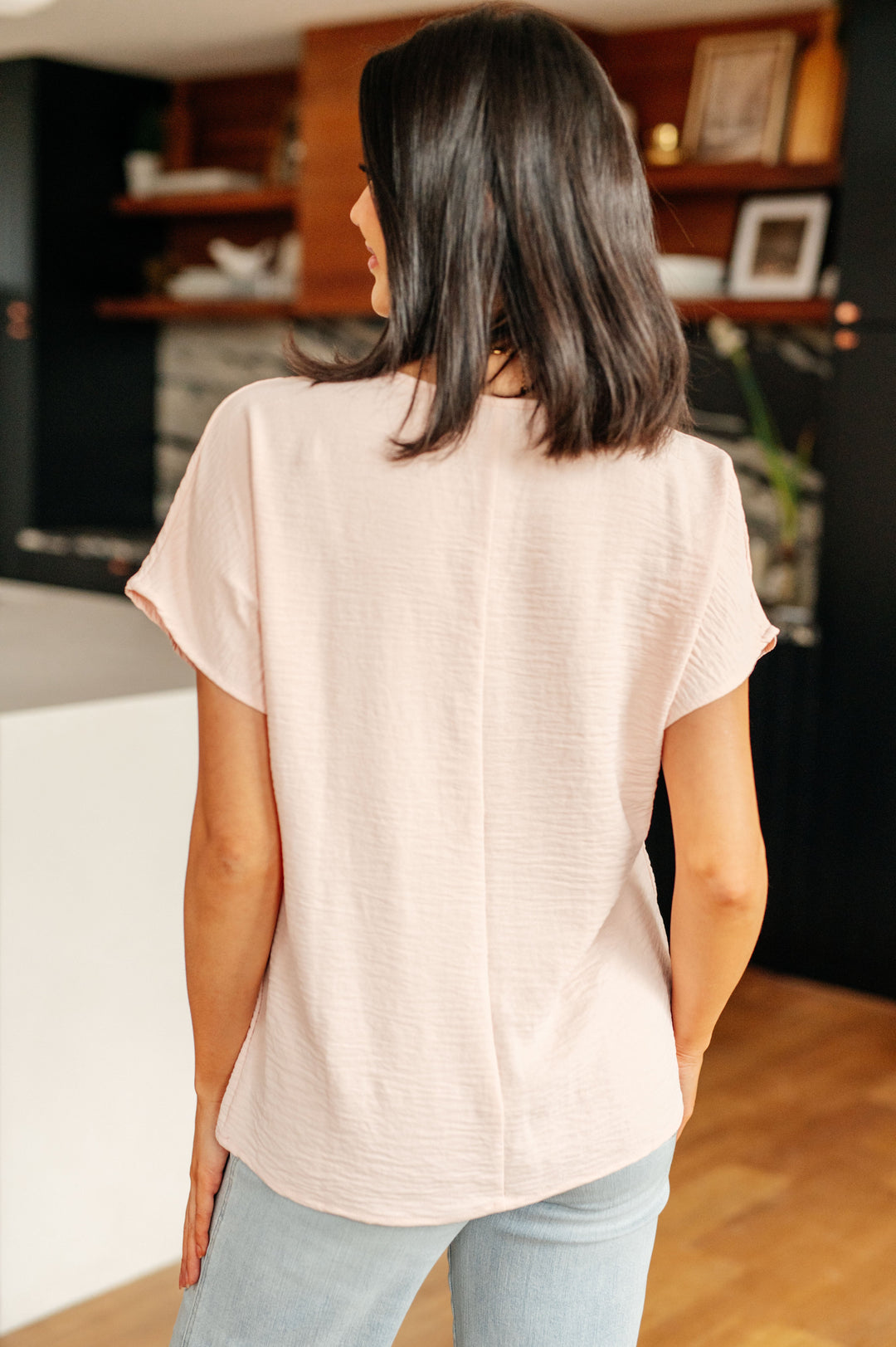 Frequently Asked Questions V-Neck Top in Blush-Womens-Ave Shops-[option4]-[option5]-[option6]-[option7]-[option8]-Shop-Boutique-Clothing-for-Women-Online