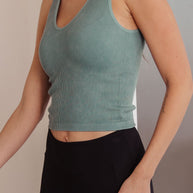 Fundamentals Ribbed Seamless Reversible Tank in Vintage Blue-Womens-Ave Shops-[option4]-[option5]-[option6]-[option7]-[option8]-Shop-Boutique-Clothing-for-Women-Online