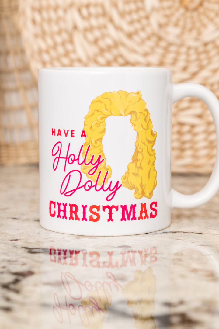 Holly Dolly Christmas Mug-Womens-Ave Shops-OS-[option4]-[option5]-[option6]-[option7]-[option8]-Shop-Boutique-Clothing-for-Women-Online
